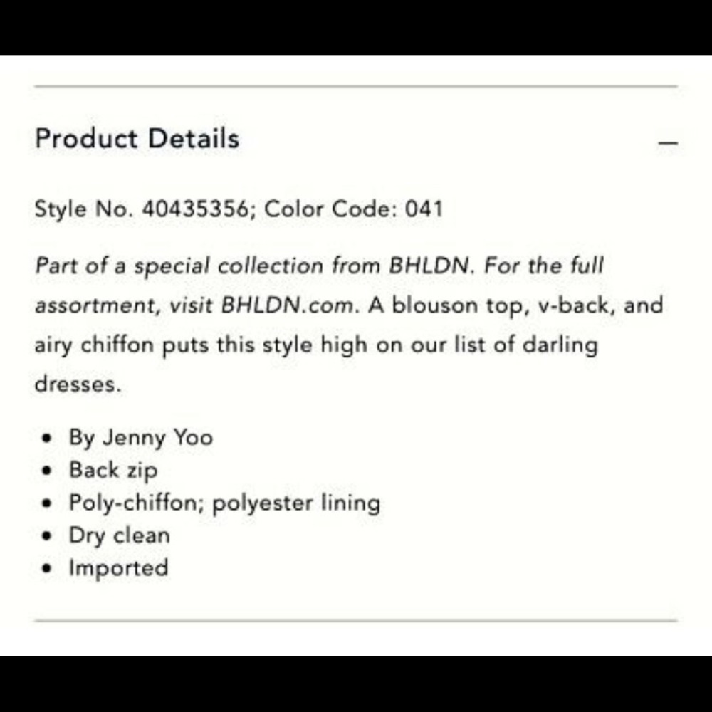 BHLDN - Jenny Yoo 💙 navy bridesmaid dress - Picture 5 of 5